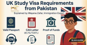uk study visa requirements from pakistan